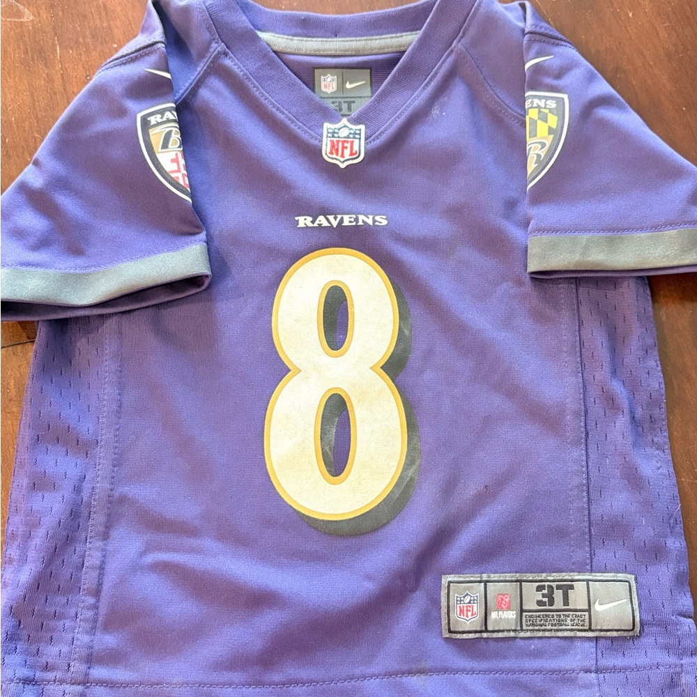 Nike Kids Purple and Gold Ravens Jersey